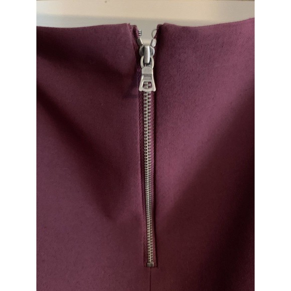 Alice + Olivia Semira Pleated Crossover Mini Skirt Women's 4 Purple Crepe Solid - Picture 4 of 6